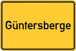 Place name sign Güntersberge