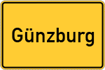 Place name sign Günzburg