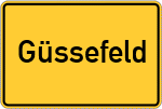 Place name sign Güssefeld