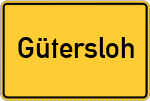Place name sign Gütersloh