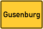 Place name sign Gusenburg