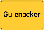 Place name sign Gutenacker