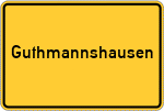 Place name sign Guthmannshausen