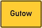 Place name sign Gutow