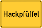 Place name sign Hackpfüffel