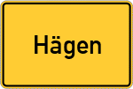 Place name sign Hägen