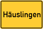 Place name sign Häuslingen, Aller