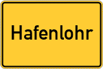 Place name sign Hafenlohr