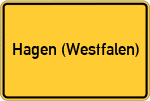 Place name sign Hagen (Westfalen)
