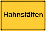 Place name sign Hahnstätten