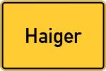 Place name sign Haiger