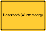 Place name sign Haiterbach (Württemberg)