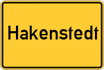 Place name sign Hakenstedt