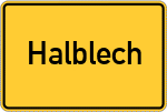 Place name sign Halblech