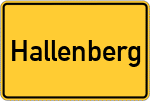 Place name sign Hallenberg