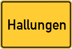 Place name sign Hallungen