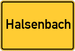 Place name sign Halsenbach