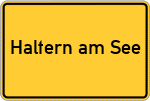 Place name sign Haltern am See
