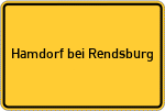 Place name sign Hamdorf bei Rendsburg