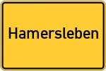 Place name sign Hamersleben