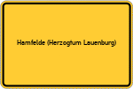 Place name sign Hamfelde (Herzogtum Lauenburg)
