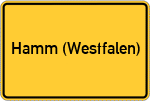 Place name sign Hamm (Westfalen)