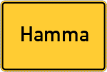 Place name sign Hamma