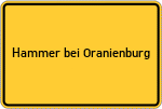 Place name sign Hammer bei Oranienburg