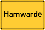 Place name sign Hamwarde