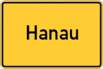 Place name sign Hanau