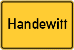 Place name sign Handewitt