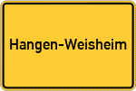Place name sign Hangen-Weisheim