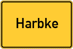 Place name sign Harbke