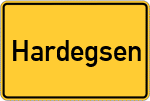 Place name sign Hardegsen