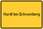 Place name sign Hardt bei Schramberg