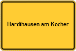 Place name sign Hardthausen am Kocher