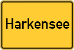 Place name sign Harkensee