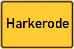 Place name sign Harkerode