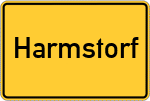 Place name sign Harmstorf, Kreis Harburg