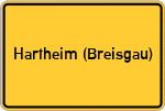 Place name sign Hartheim (Breisgau)