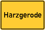 Place name sign Harzgerode