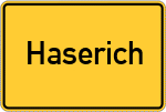 Place name sign Haserich