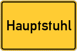 Place name sign Hauptstuhl