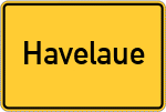 Place name sign Havelaue
