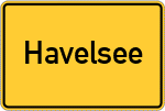 Place name sign Havelsee