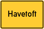 Place name sign Havetoft