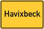 Place name sign Havixbeck