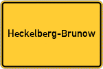 Place name sign Heckelberg-Brunow