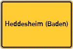 Place name sign Heddesheim (Baden)