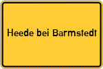 Place name sign Heede bei Barmstedt